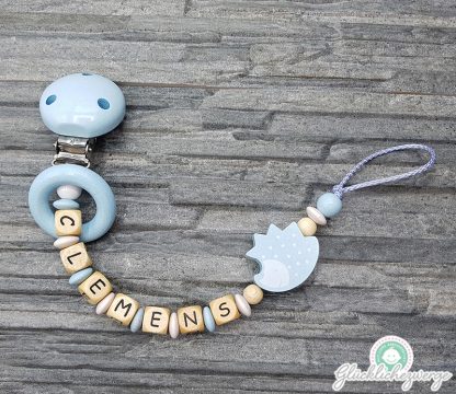 Personalisierte Schnullerkette mit Namen / Namenskette Baby